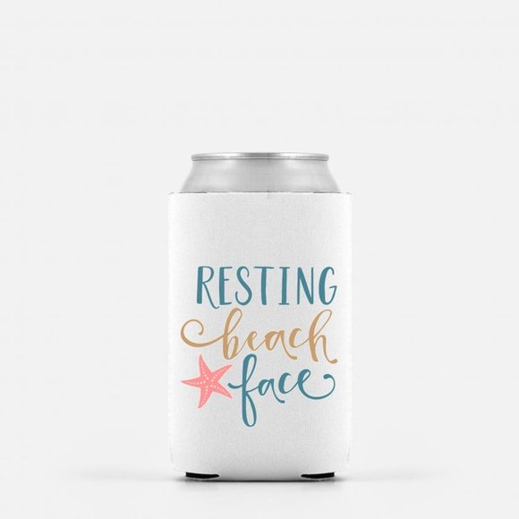 Other - Resting Beach Face Can Koozie for Resort Vacay Beach or Pool